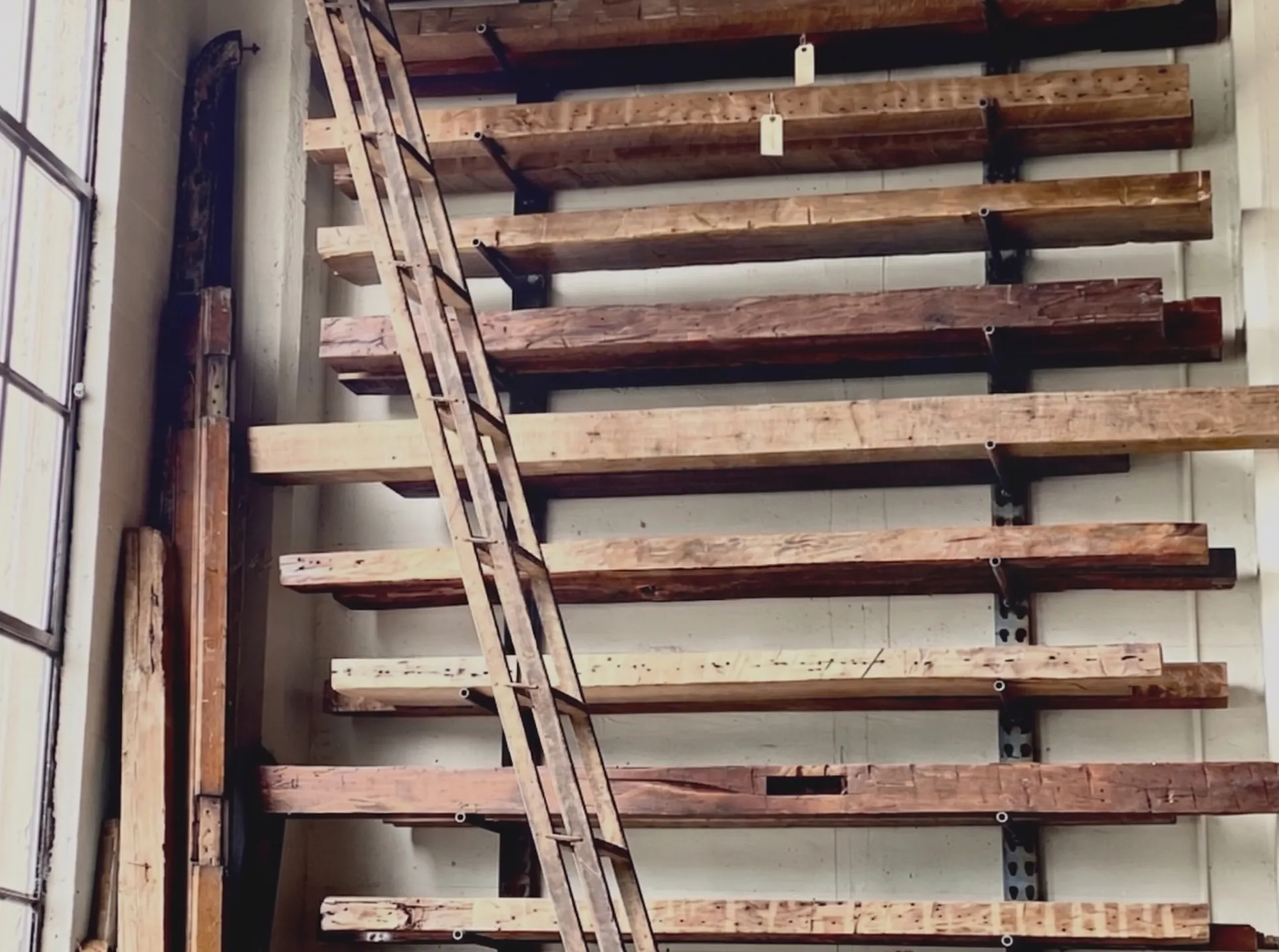 Architectural salvage — reclaimed wood and ironwork