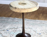 RECLAIMED ROUND SIDE TABLE