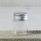 Simple Glass Jar w/Silver Metal Cap