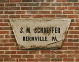 Vintage S.M. Schaeffer Metal Sign