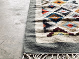 Handwoven Egyptian Wool Rug; 5' x 2'